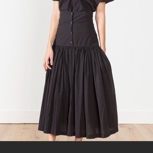 Black Crane high waisted skirt